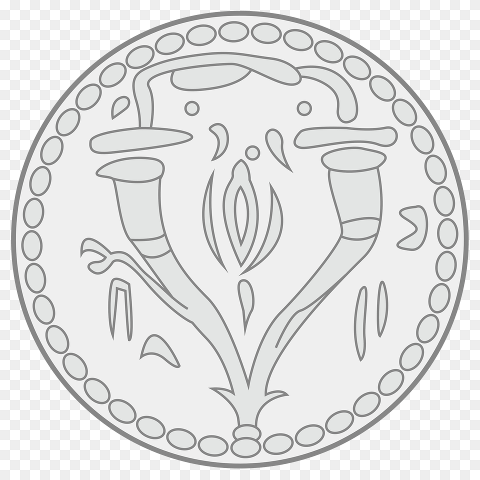 Emblem Of The Hasmonean Dynasty Clipart, Coin, Money, Disk Free Transparent Png