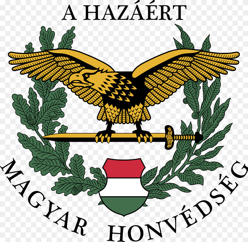 Emblem Of The Hungarian Defence Forces Clipart, Animal, Bird, Symbol Free Png