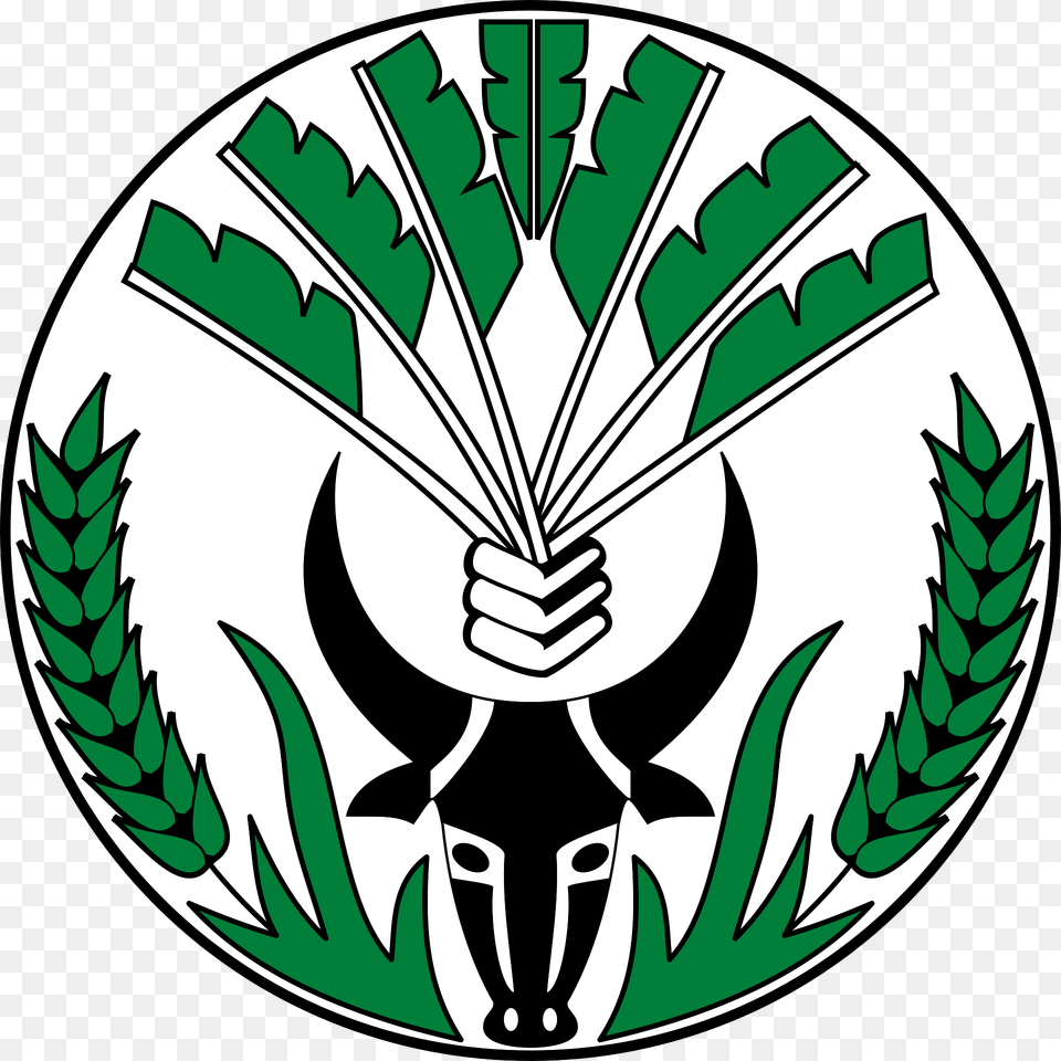Emblem Of The Malagasy Republic Clipart, Leaf, Plant, Symbol, Logo Png Image