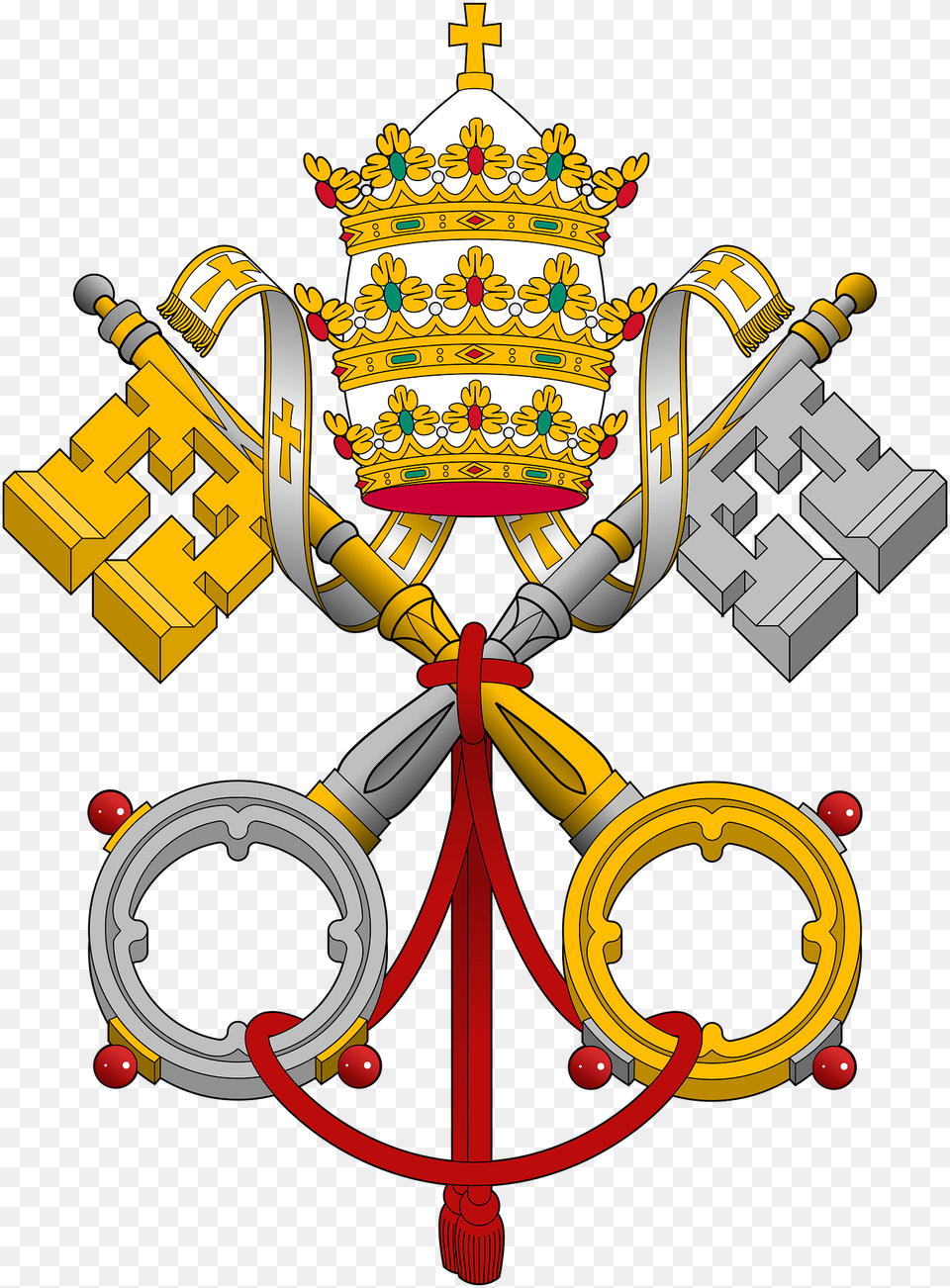 Emblem Of The Papacy Se Clipart, Symbol, Electronics, Hardware, Bulldozer Png
