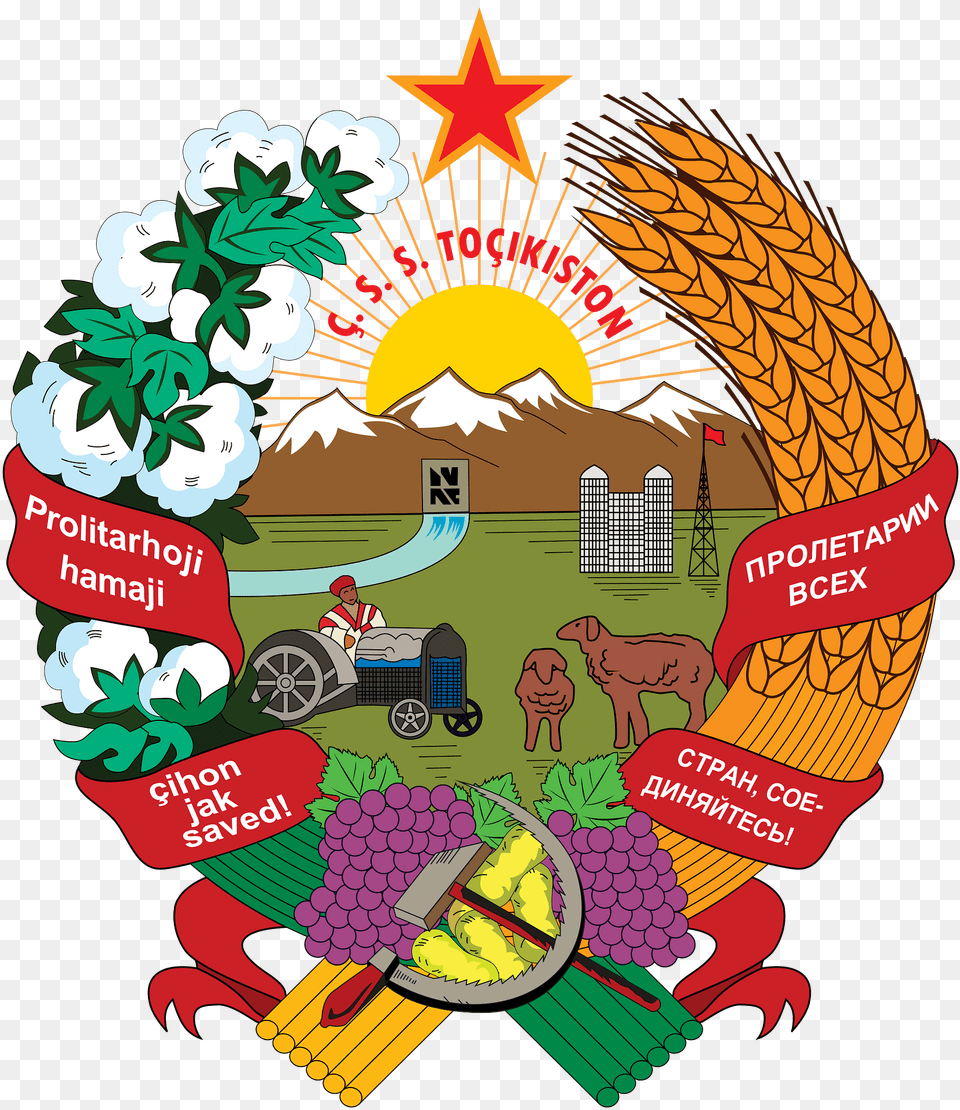 Emblem Of The Tajik Ssr 1936 Clipart, Person, Outdoors, Dynamite, Weapon Png