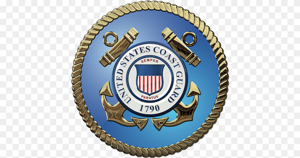Emblem Us Coast Guard Logo, Badge, Symbol, Wristwatch Free Png