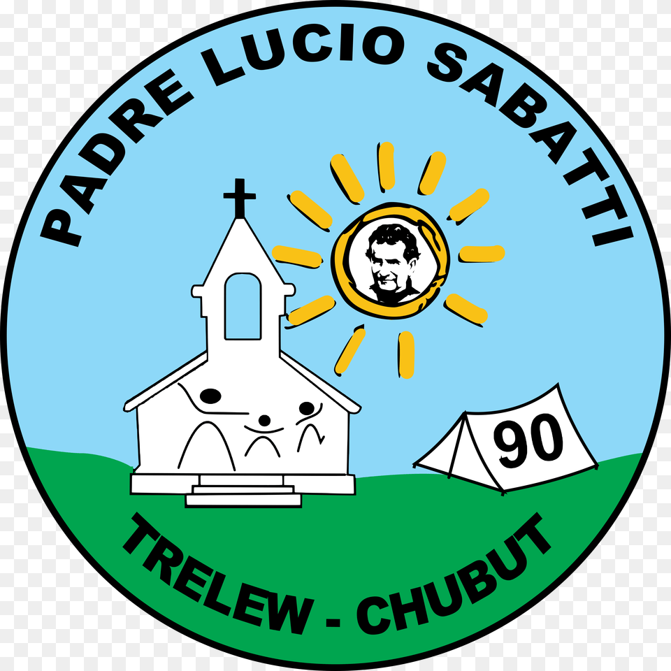 Emblema Del Batalln 90 Padre Lucio Sabatti, Logo, Person, Face, Head Png