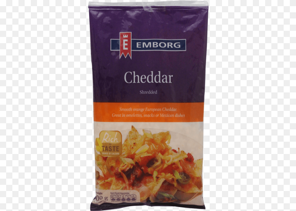 Emborg Cheddar Cheese Shredded 200g Emborg, Food, Pizza, Snack, Noodle Png Image