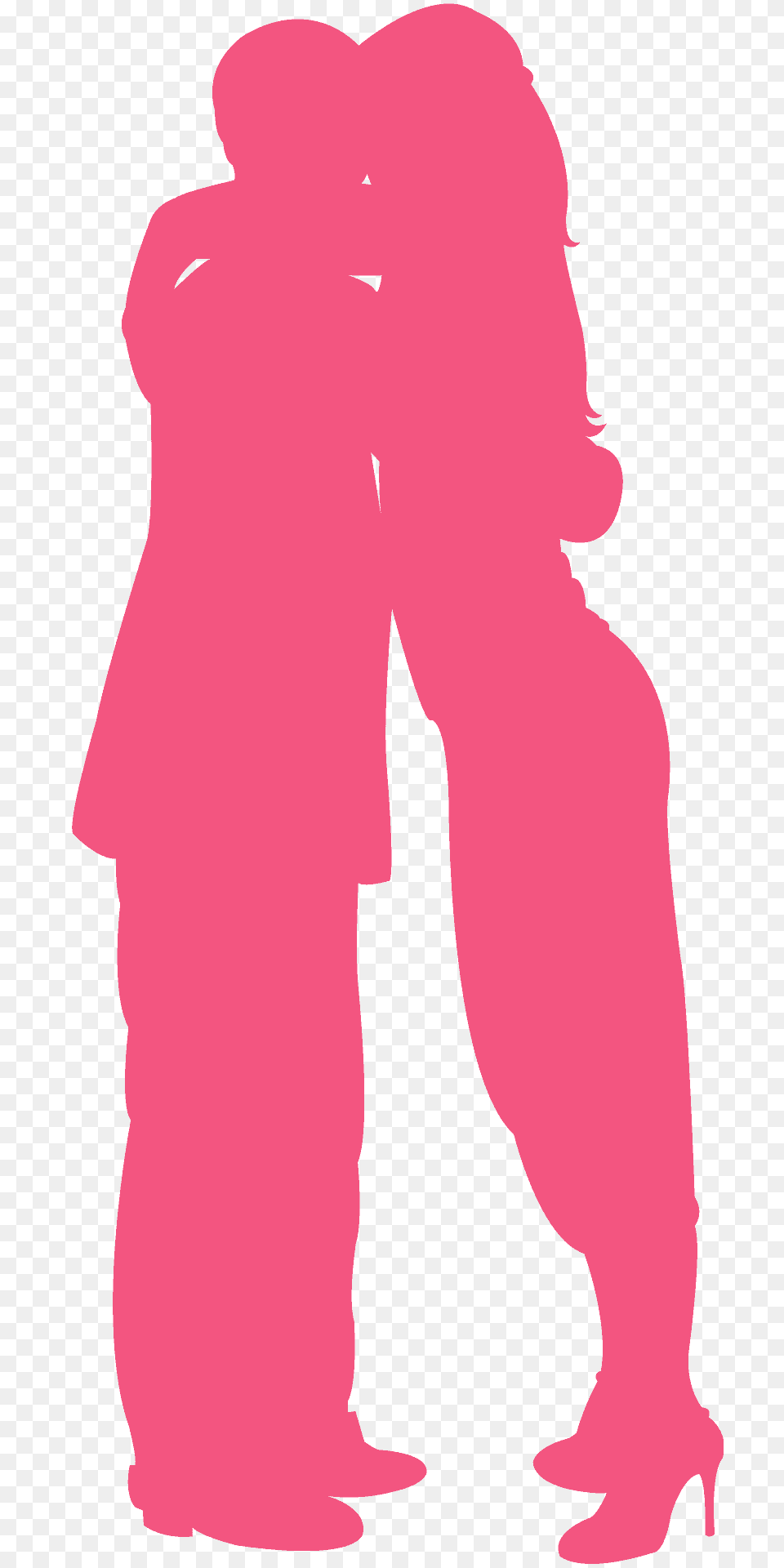 Embrace Silhouette, Adult, Female, Person, Woman Png