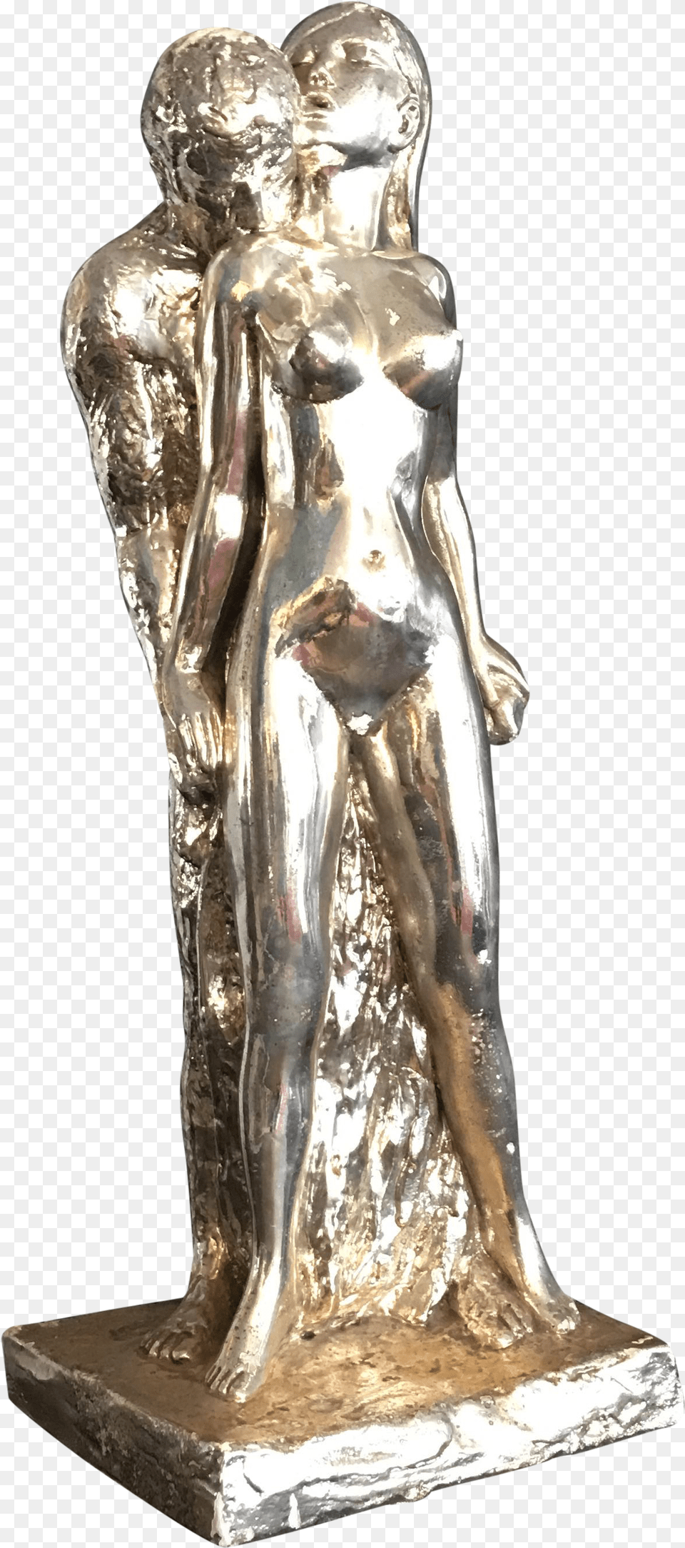 Embracing Lovers Statue Bronze Sculpture, Adult, Wedding, Person, Figurine Free Png