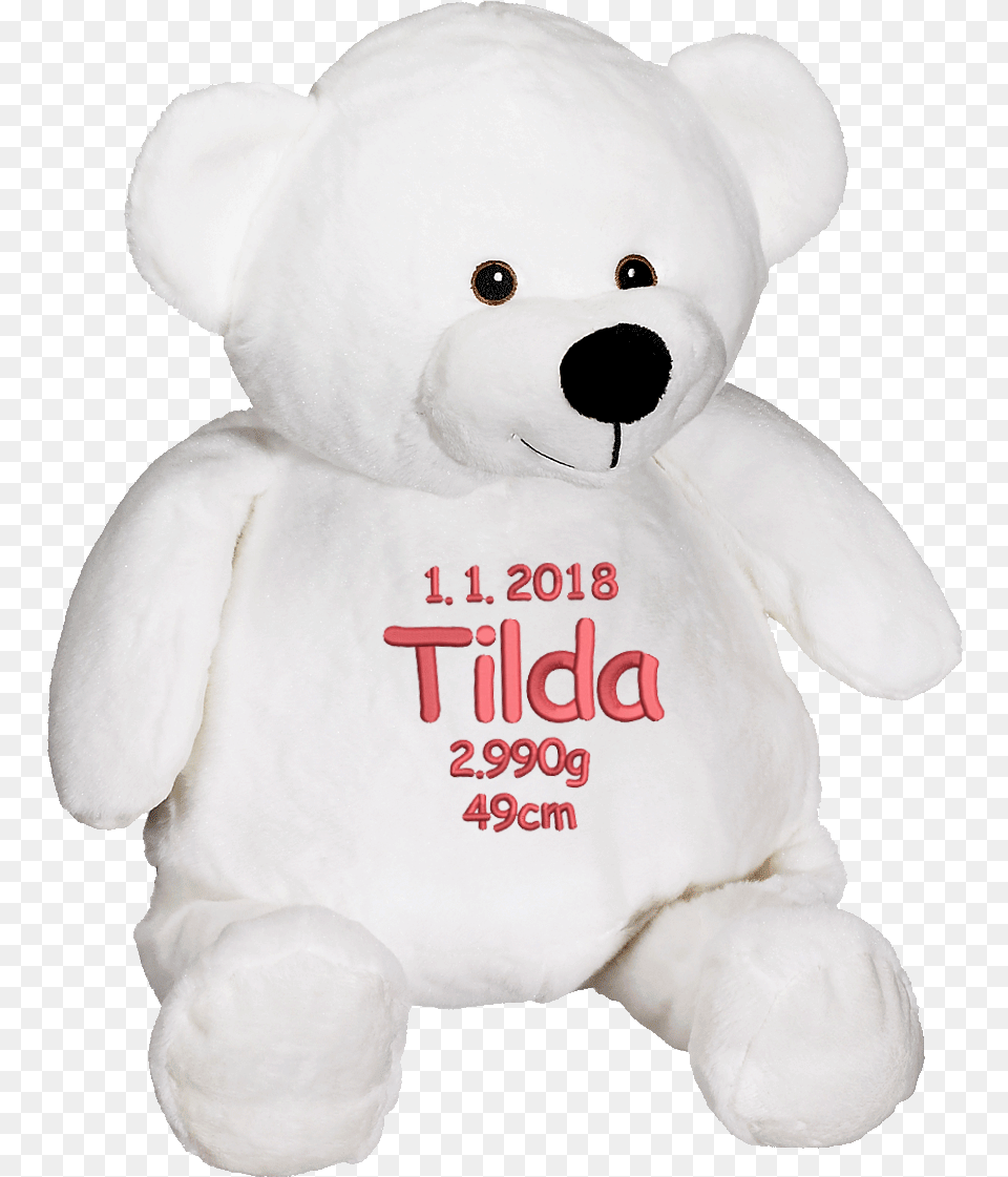 Embroider Buddy Mister Buddy Bear White, Teddy Bear, Toy, Plush, Animal Free Transparent Png