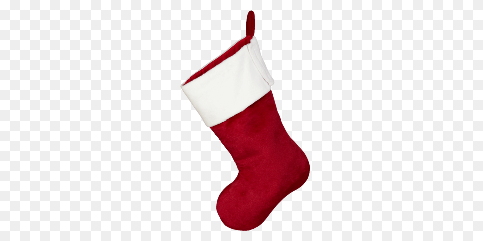 Embroider Red Christmas Stocking, Clothing, Hosiery, Christmas Decorations, Christmas Stocking Free Transparent Png