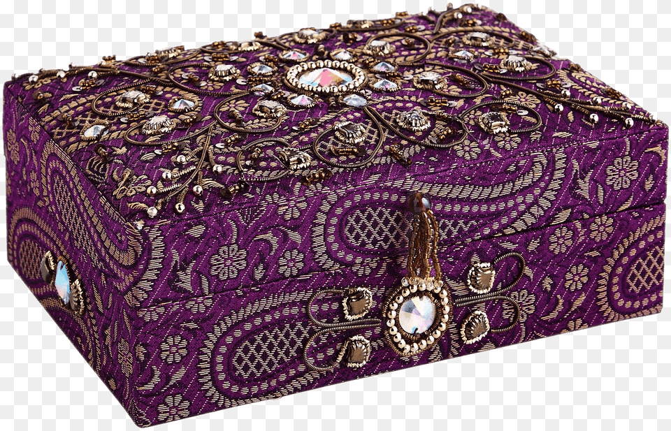 Embroidered Jewelry Box Jewellery Box, Treasure, Accessories, Bag, Handbag Free Png Download