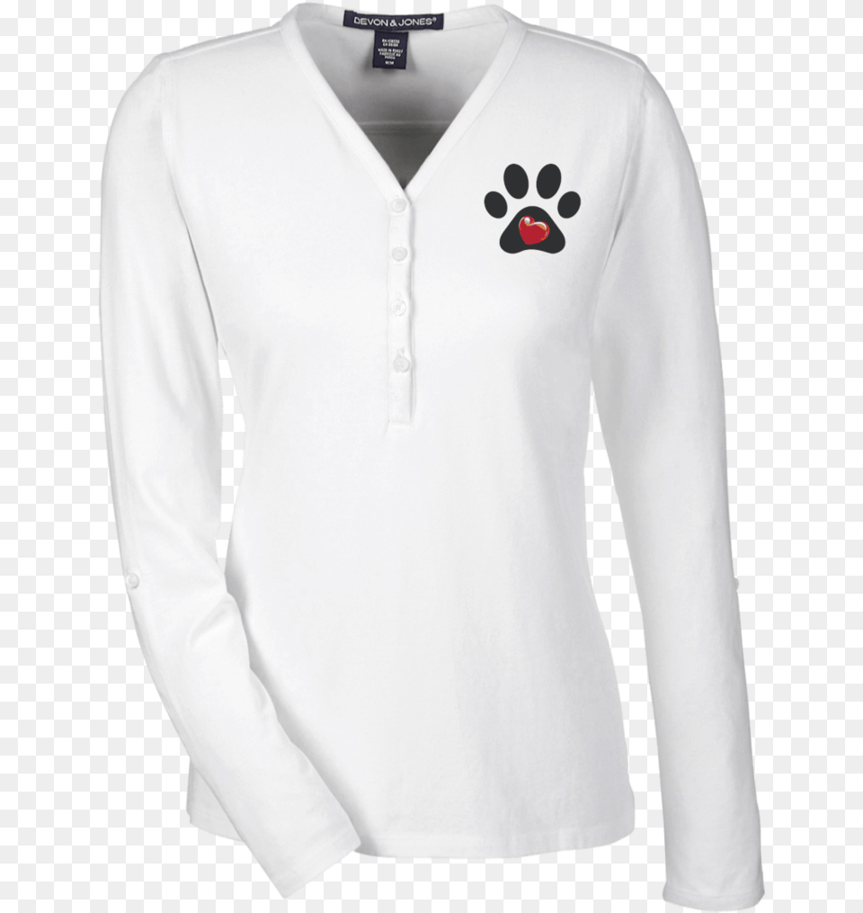 Embroidered My Heart Paw Print Ladies Pictogram Hondenpoot, Clothing, Knitwear, Long Sleeve, Sleeve Free Transparent Png