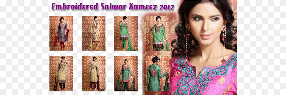 Embroidered Salwar Kameez Silk, Person, Adult, Wedding, Head Free Png