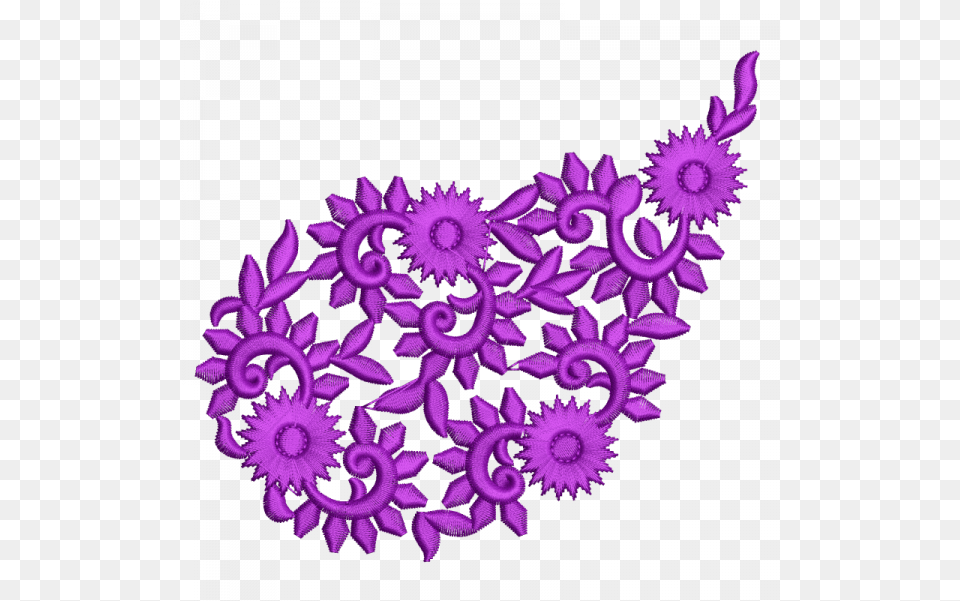 Embroidery Designs Transparent Embroidery Designs, Pattern, Purple, Art, Floral Design Free Png