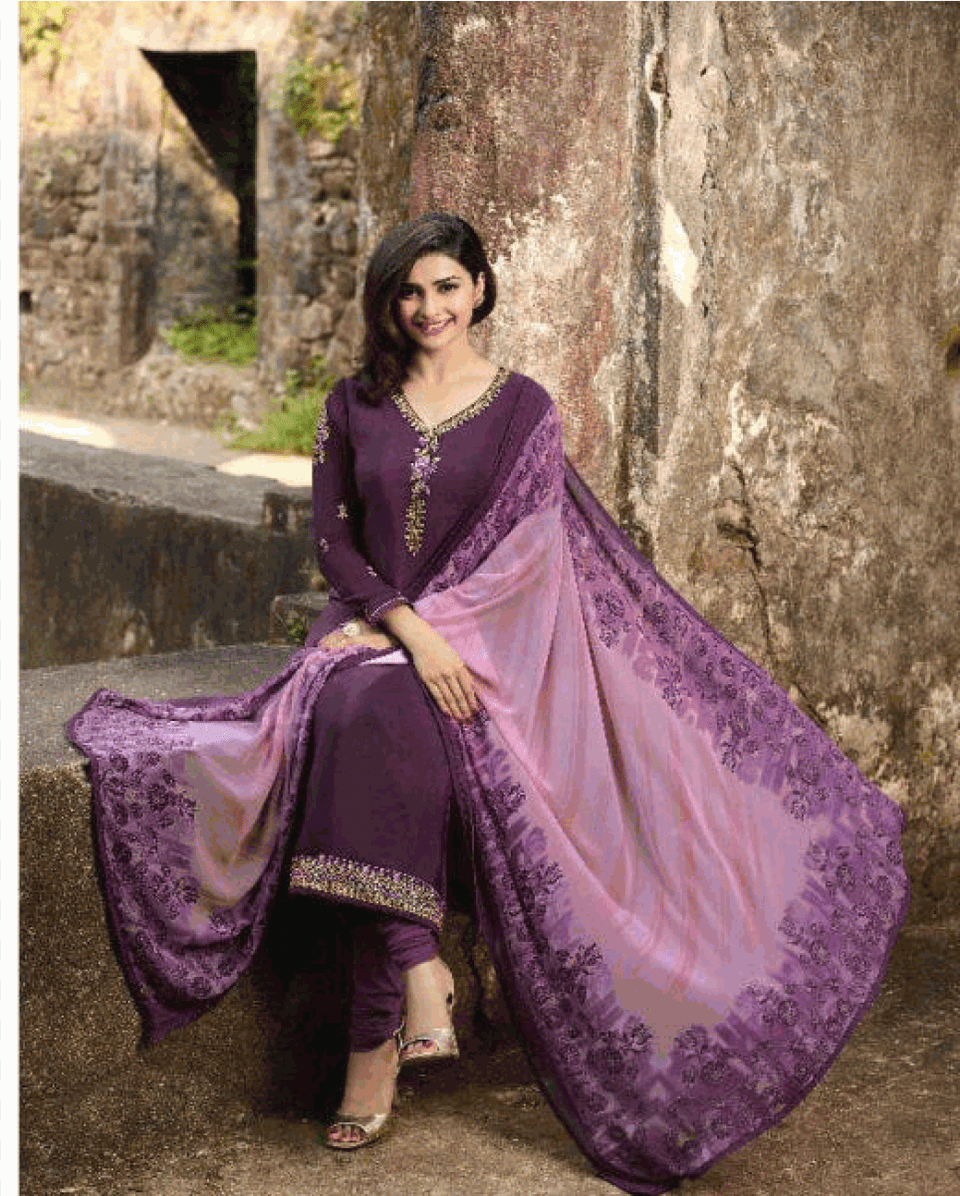 Embroidery Work Purple Salwar Kameez Shalwar Kameez, Gown, Clothing, Dress, Fashion Png Image