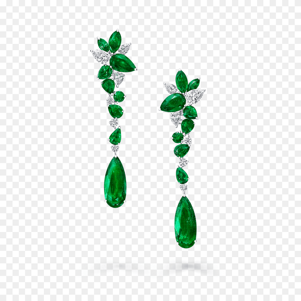 Emerald And Diamond Earrings Emeralds Cts Graff, Accessories, Earring, Gemstone, Jewelry Free Transparent Png