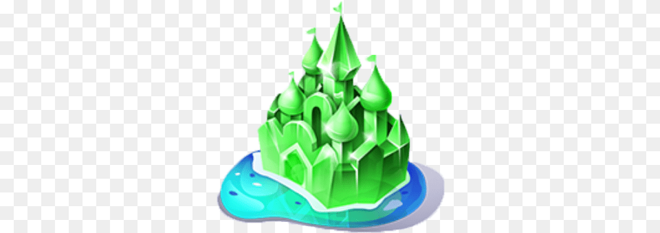 Emerald Castle Christmas Tree, Green, Birthday Cake, Cake, Cream Free Transparent Png