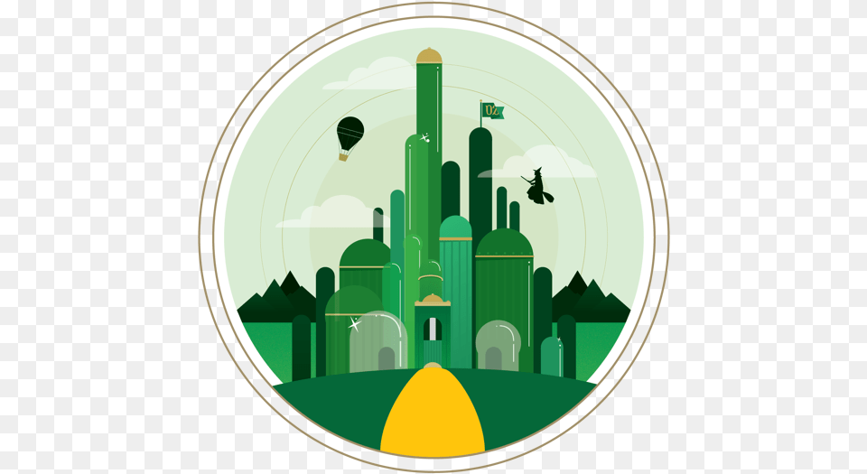 Emerald City Wizard Of Oz Vector Art, Green, Graphics, Aircraft, Transportation Free Transparent Png