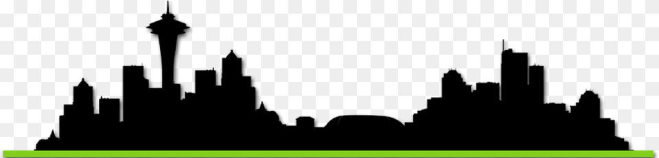 Emerald City Wizards Seattle Skyline Stencil, Lighting, Green Free Png