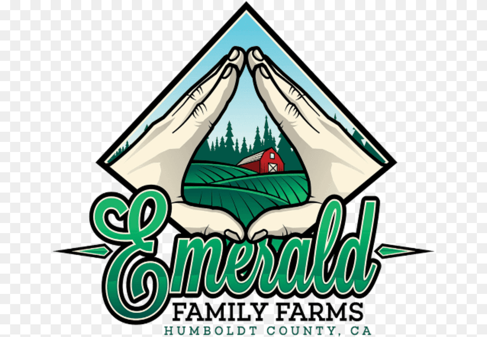 Emerald Family Farms Logo, Advertisement, Poster, Person, Art Free Png