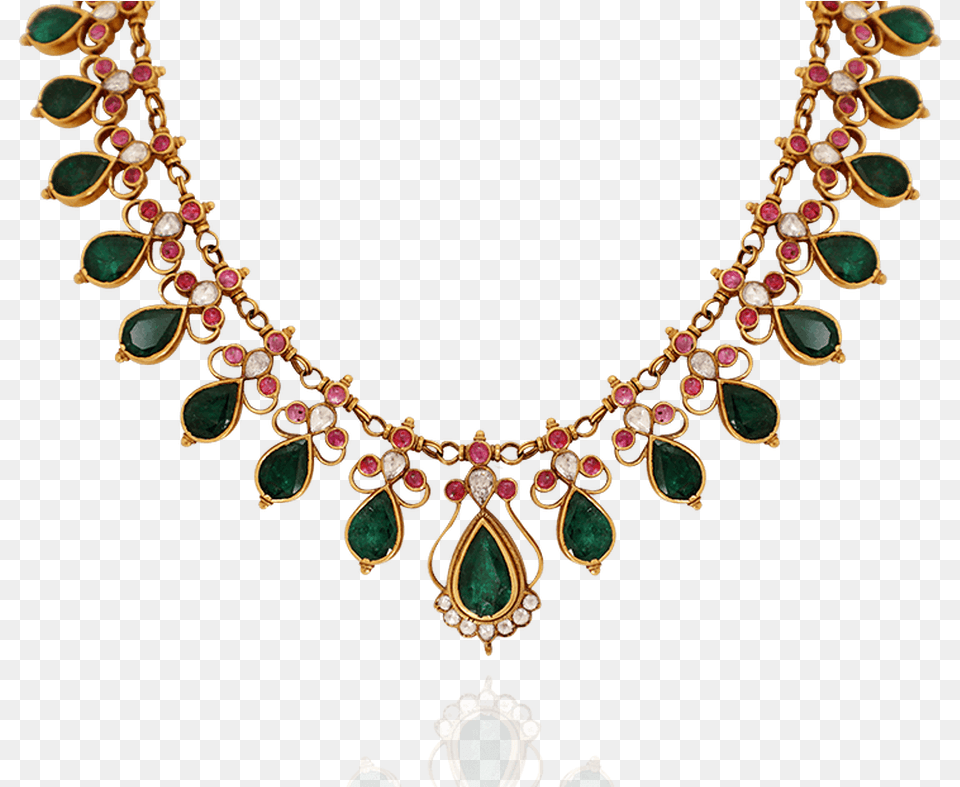 Emerald Gold Jewellery Emerald Ethnic Gold Necklace Simple Mills Sprouted Crackers, Accessories, Jewelry, Diamond, Gemstone Free Png Download