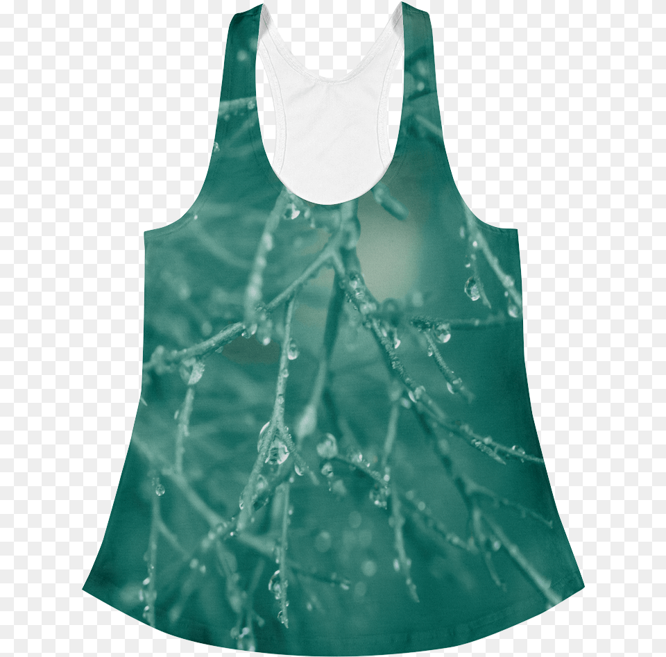 Emerald Green Mist Racerback Tank Active Tank, Clothing, Tank Top, Dress, Person Free Png Download