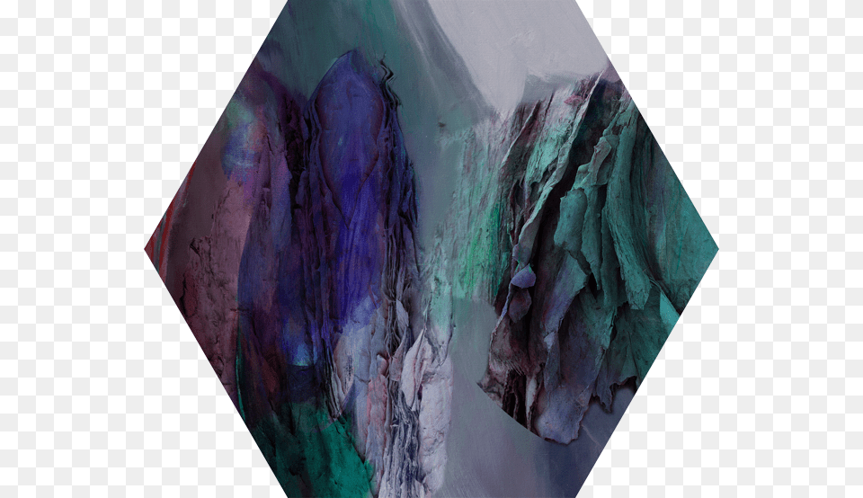 Emerald Hexagon Painting, Art, Modern Art, Mineral, Outdoors Png Image