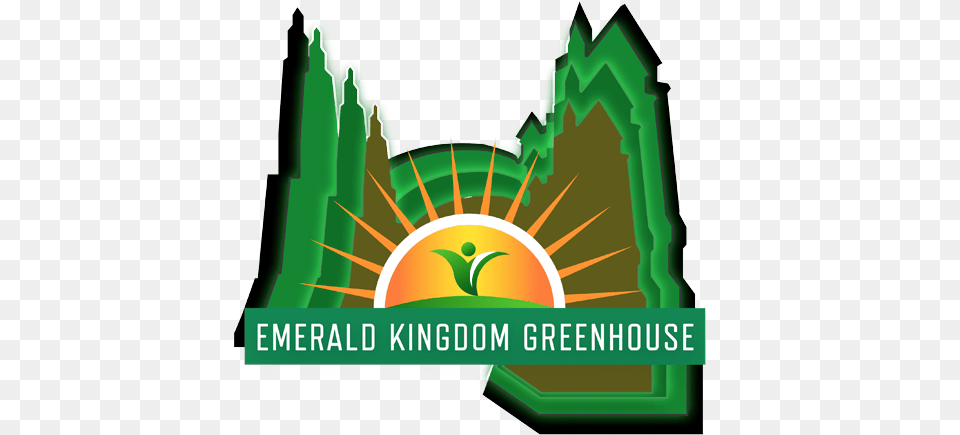 Emerald Kingdom Greenhouse Logo Emerald Kingdom Greenhouse, Green, Grass, Plant, Dynamite Free Png Download