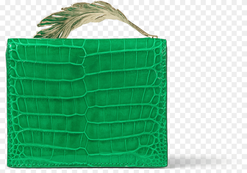 Emerald Lisse Alligator With Light Gold Feather Data Birkin Bag, Accessories, Handbag, Purse Png Image