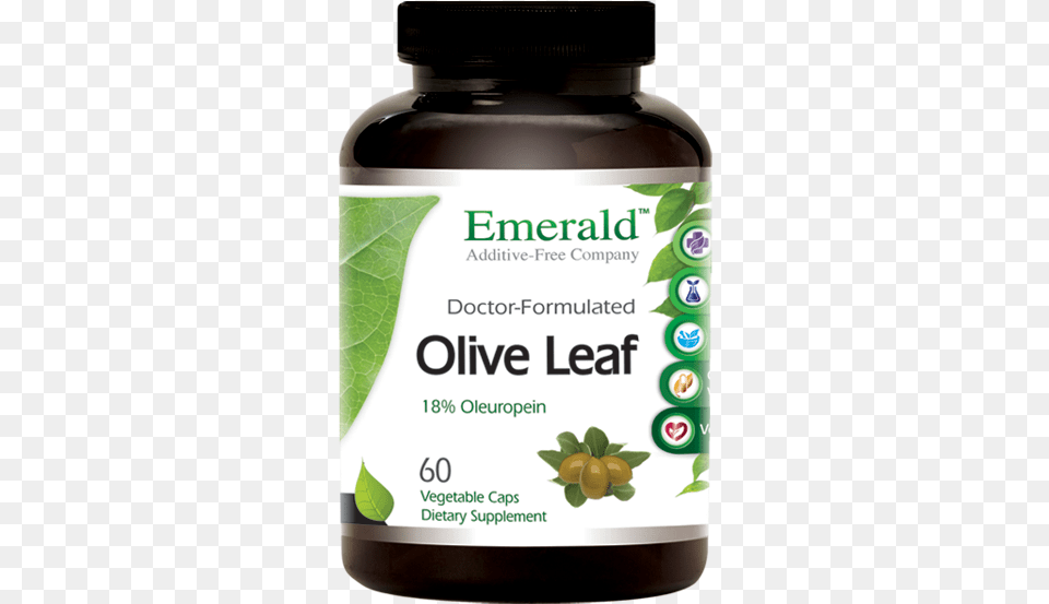 Emerald Olive Leaf Bottle Emerald L Glutathione, Herbs, Plant, Herbal, Astragalus Png