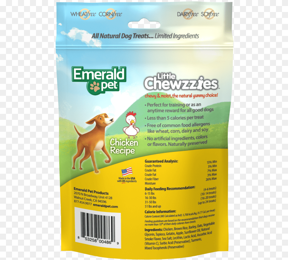 Emerald Pet Little Chewzzies Chicken Recipe Dog Treats Emerald Pet Products Inc Smart N Tasty Little Chewzzies, Advertisement, Poster, Herbal, Plant Free Transparent Png