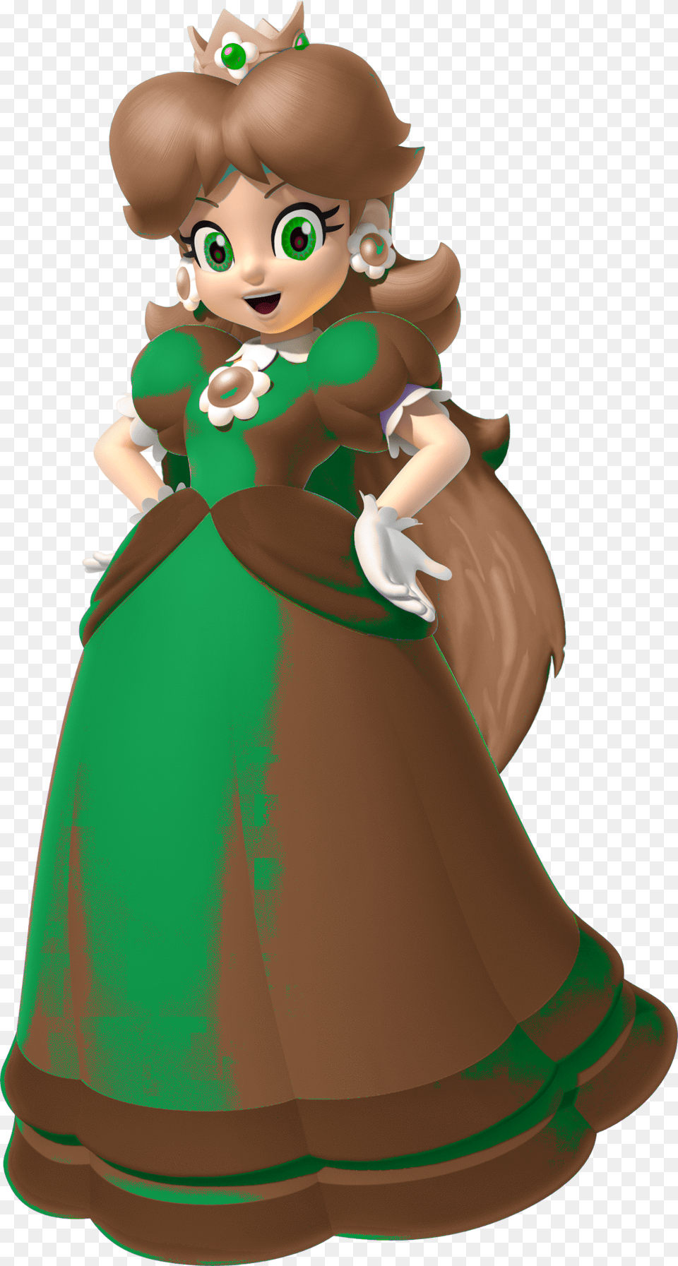 Emerald Princess Nintendo Amiibo Daisy Wii U, Fashion, Clothing, Dress, Toy Free Png