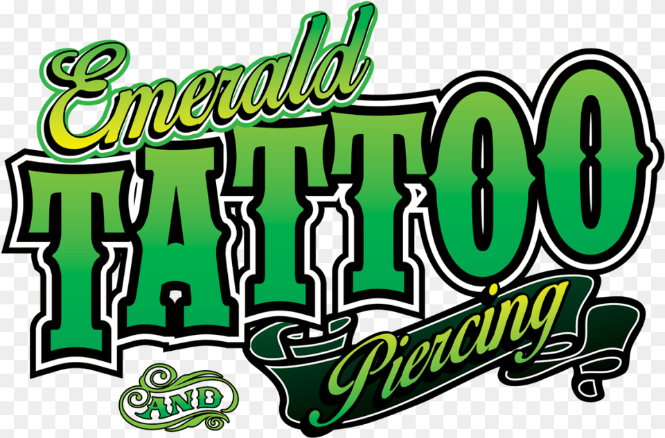 Emerald Tattoo Logo, Green, Text, Device, Grass Free Transparent Png