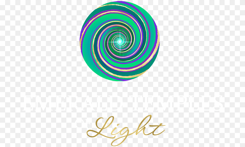 Emerald Temple Of Light White Sm Spiral, Text, Logo Png