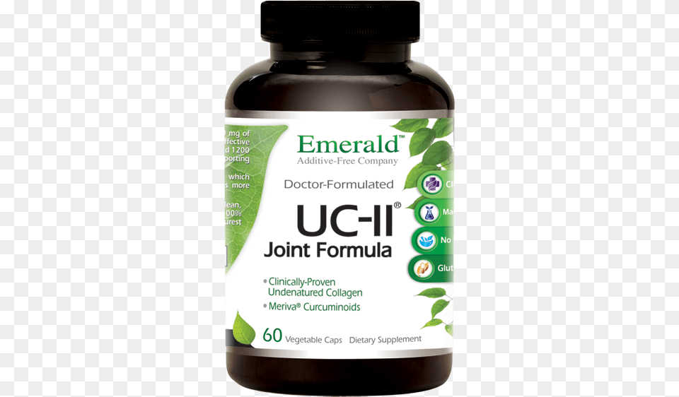 Emerald Uc Ii Joint 60 Bottle Emerald Thyroid Health, Herbal, Herbs, Plant, Astragalus Free Transparent Png