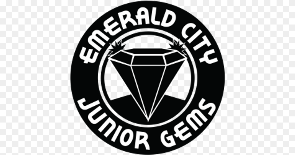 Emeraldcityjuniorgems Logo2016 Blackwhite Emblem, Accessories, Diamond, Gemstone, Jewelry Free Transparent Png