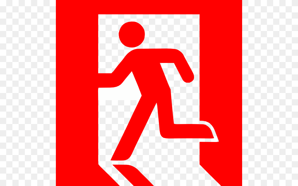 Emergency Exit Clip Arts Download, Sign, Symbol, Road Sign Png Image