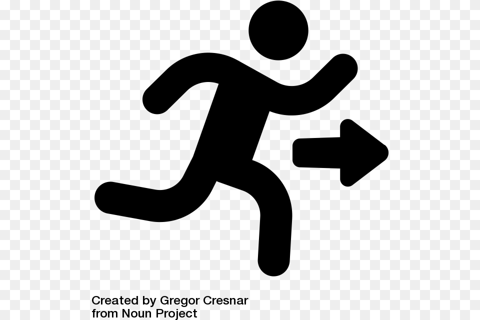 Emergency Exit Icon By Gregor Cresnar From The Noun Dribble Basketball, Gray Free Png Download