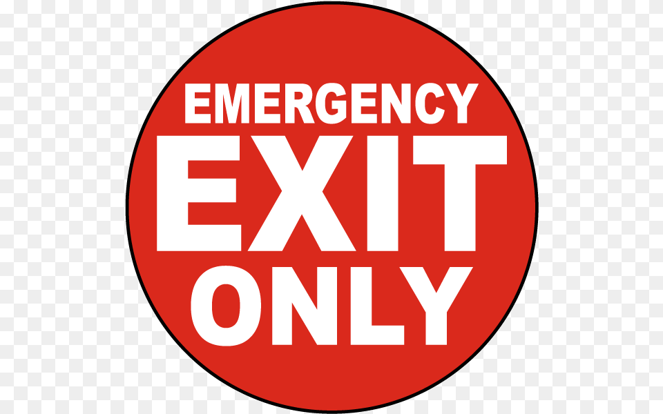 Emergency Exit Only Floor Sign Fire Exit Do Not Obstruct Sign, First Aid, Logo, Symbol Png Image