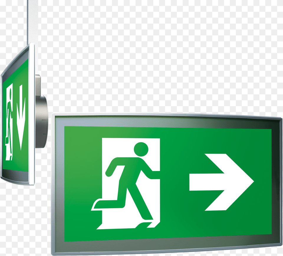 Emergency Exit Right Sign, Symbol Free Png