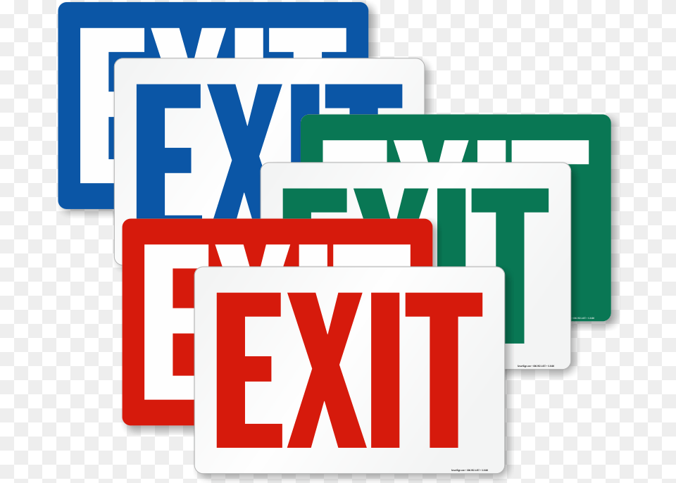 Emergency Exit Sign Accuform No Exit Sign 3 12 X 10in Rwht Self Adh, First Aid, Text Free Transparent Png