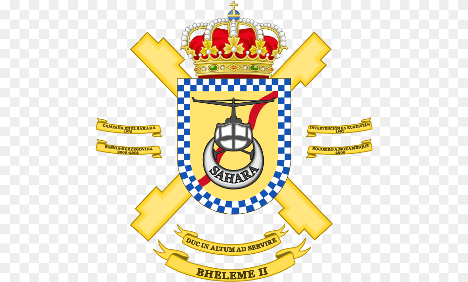 Emergency Helicopter Battalion Ii Spanish Army Crossed Muskets Heraldry, Emblem, Symbol, Logo, Badge Free Transparent Png