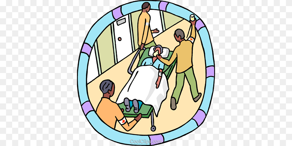 Emergency Patient On A Stretcher Royalty Vector Clip Art, Massage, Person, Baby, Architecture Free Png Download