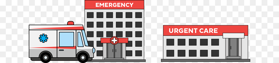 Emergency Room Or Urgent Care Illustration Emergency Room Illustration, Transportation, Van, Vehicle, Ambulance Free Png