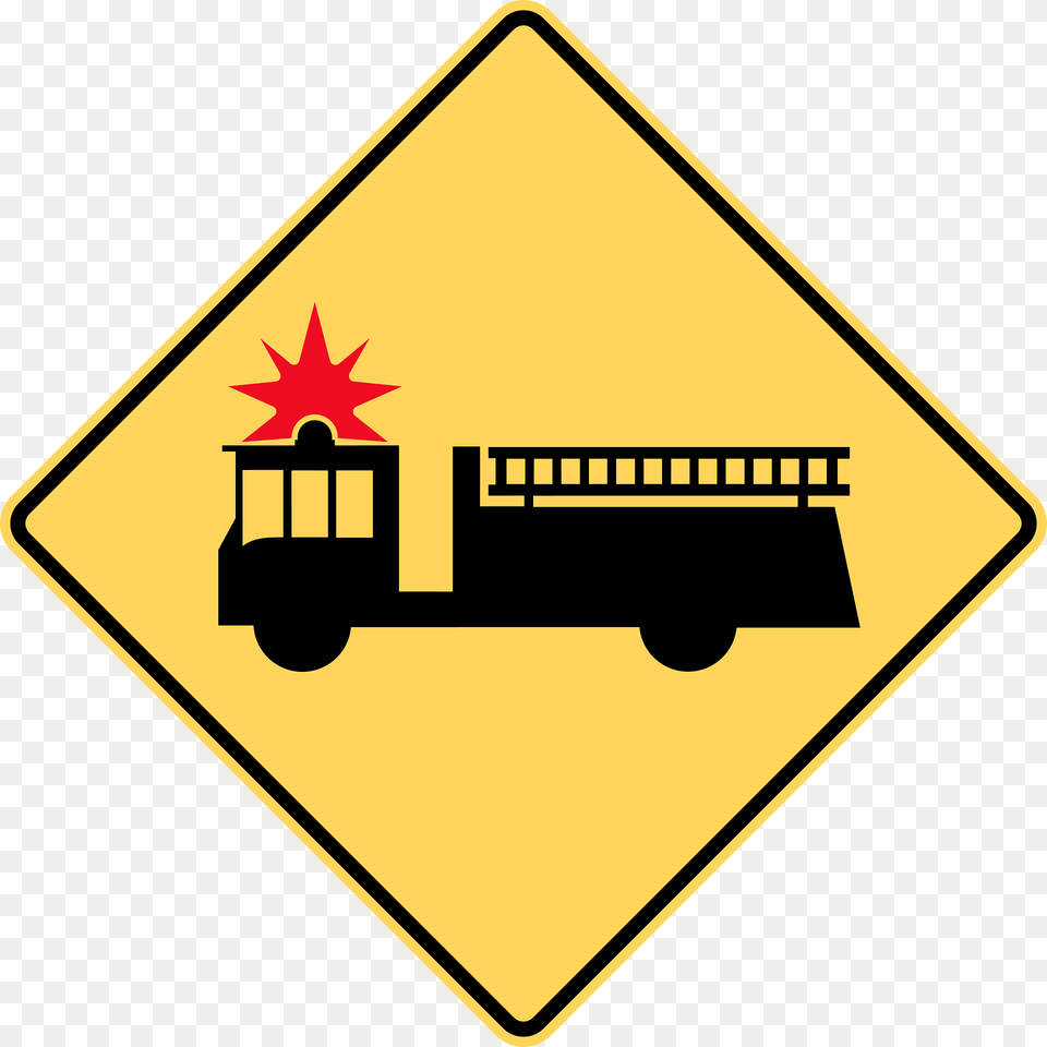 Emergency Vehicles Sign In British Columbia Clipart, Symbol, Road Sign Png
