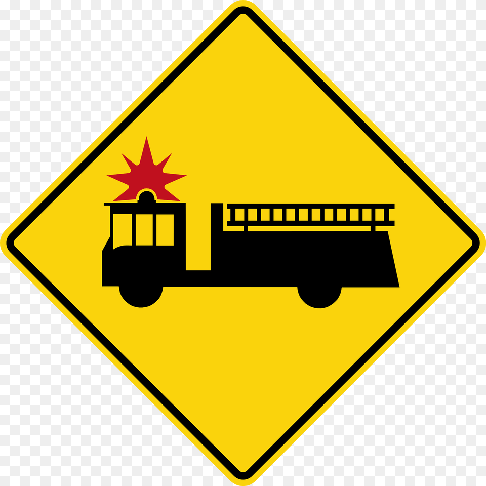 Emergency Vehicles Sign In Canada Clipart, Symbol, Road Sign Png Image
