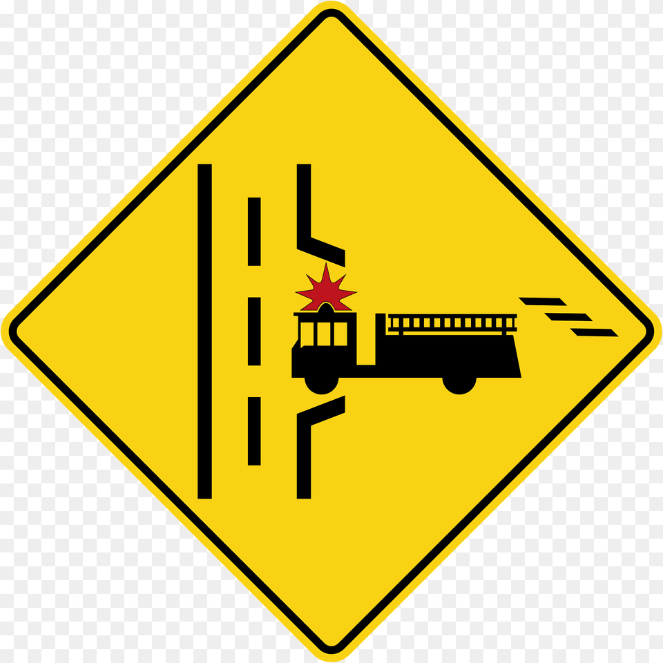 Emergency Vehicles Sign In Ontario Clipart, Symbol, Road Sign Free Transparent Png