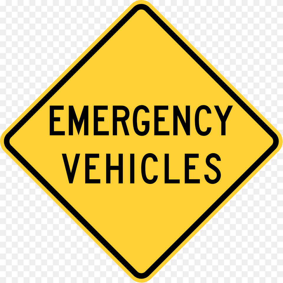 Emergency Vehicles Sign In United States Clipart, Symbol, Road Sign Free Transparent Png