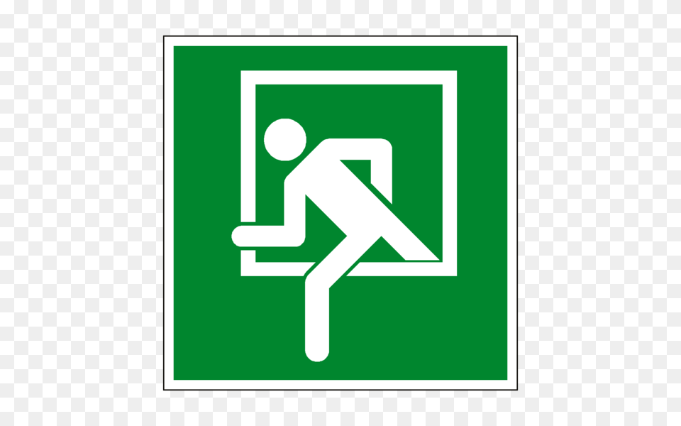 Emergency Window Exit Symbol Sign Pvc Safety Signs, First Aid, Road Sign Free Transparent Png