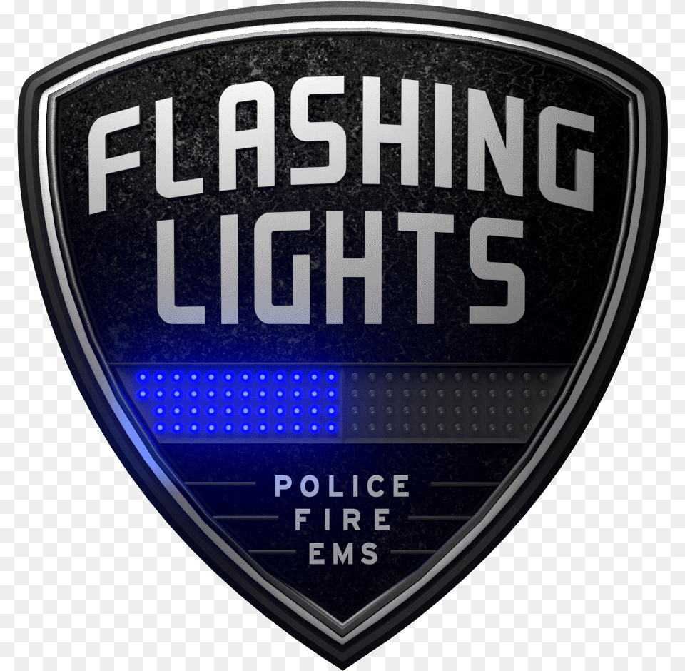 Emergencyinprogress Police Lights, Badge, Logo, Symbol, Machine Png Image