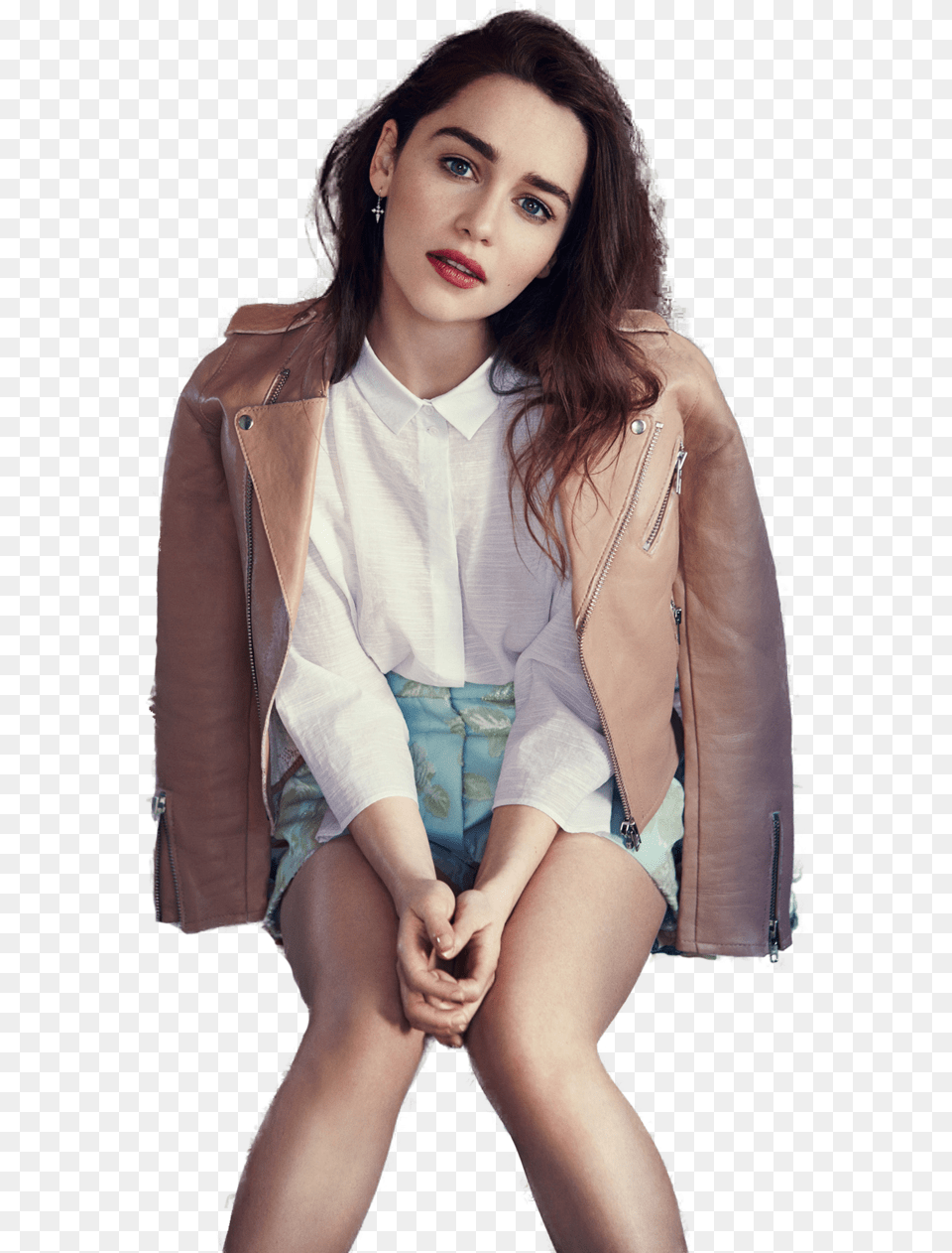 Emilia Clarke Download Emilia Clarke, Adult, Person, Jacket, Female Free Transparent Png