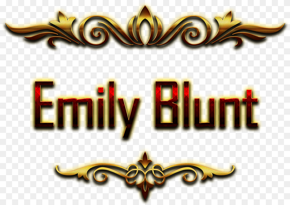 Emily Blunt Decorative Name, Logo, Emblem, Symbol, Dynamite Free Transparent Png